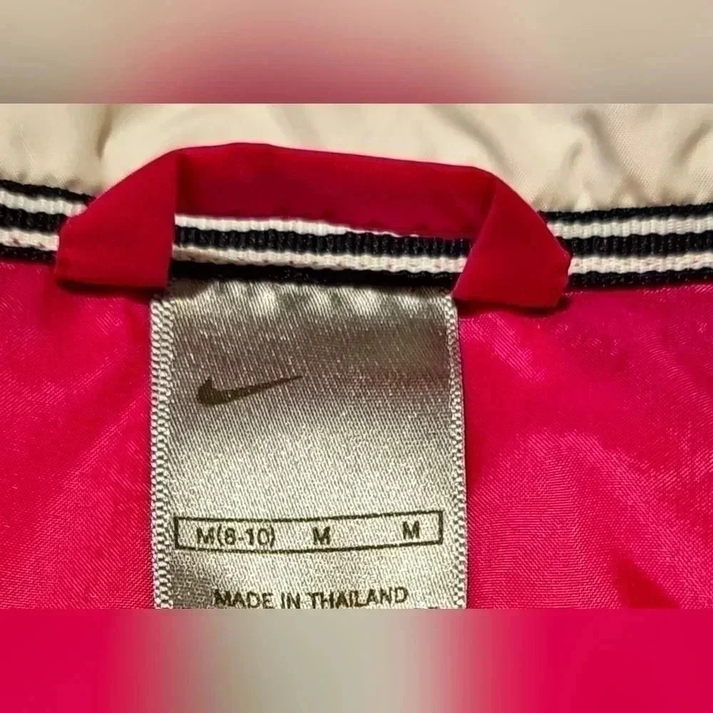 Nike Vintage‎ Windbreaker Vest - 90s Style - Size Medium - Pink/White/Black